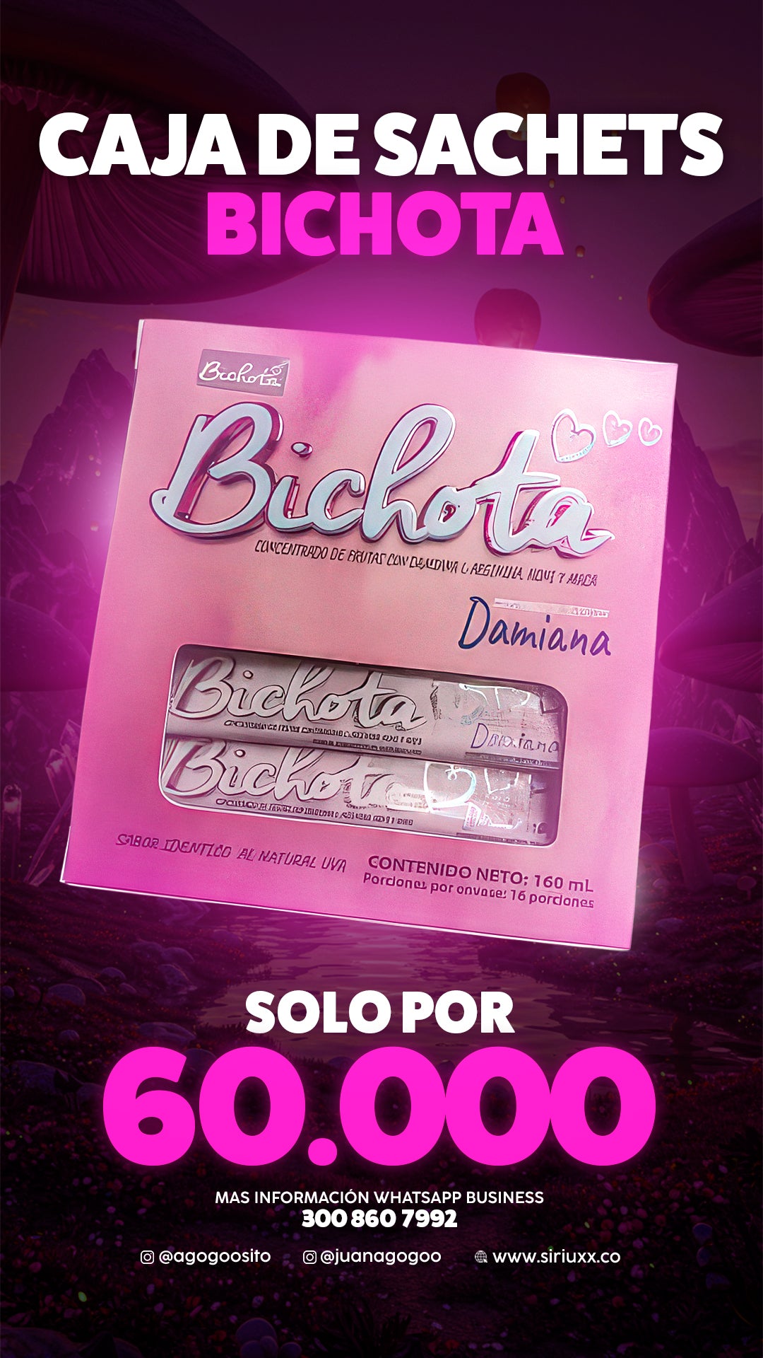 Caja sachet Bichota